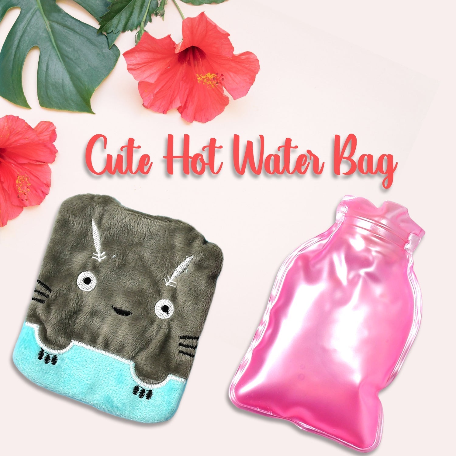 6528 Grey Cat Print small Hot Water Bag with Cover for Pain Relief, Neck, Shoulder Pain and Hand, Feet Warmer, Menstrual Cramps. 6528 Grey Cat Print small Hot Water Bag with Cover for Pain Relief, Neck, Shoulder Pain and Hand, Feet Warmer, Menstrual Cramps.